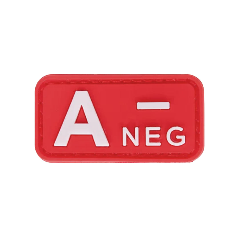 Parche Tipo Sangre (A+, B+, AB+, O+, A-, B-, AB-, O-) Rojo