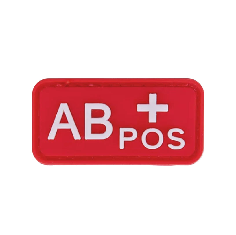 Parche Tipo Sangre (A+, B+, AB+, O+, A-, B-, AB-, O-) Rojo
