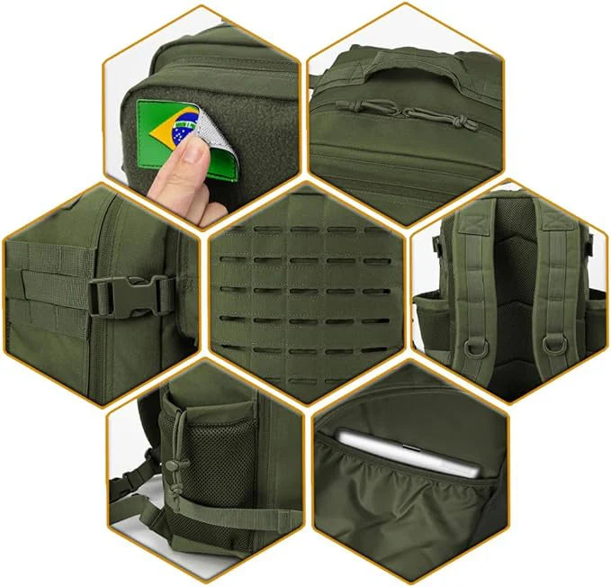 Mochila Gympack Pro 25L Verde - Detalhes da Mochila