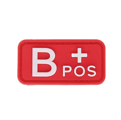 Parche Tipo Sangre (A+, B+, AB+, O+, A-, B-, AB-, O-) Rojo