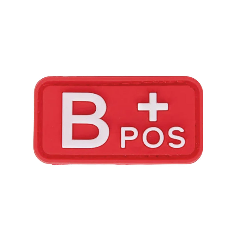 Parche Tipo Sangre (A+, B+, AB+, O+, A-, B-, AB-, O-) Rojo