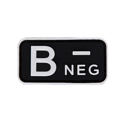 Parche Tipo Sangre (A+, B+, AB+, O+, A-, B-, AB-, O-) Negro