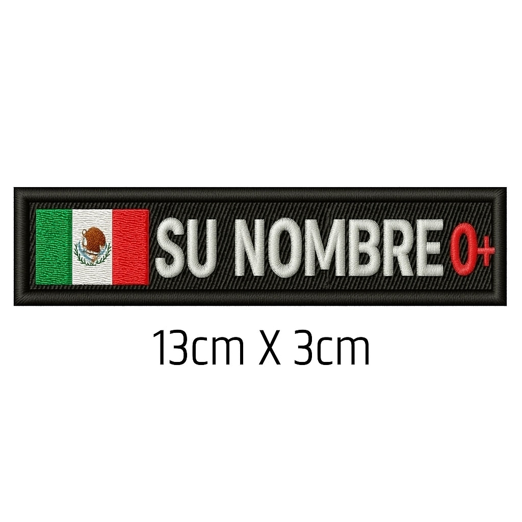 Parche Personalizable México + Tipo Sangre