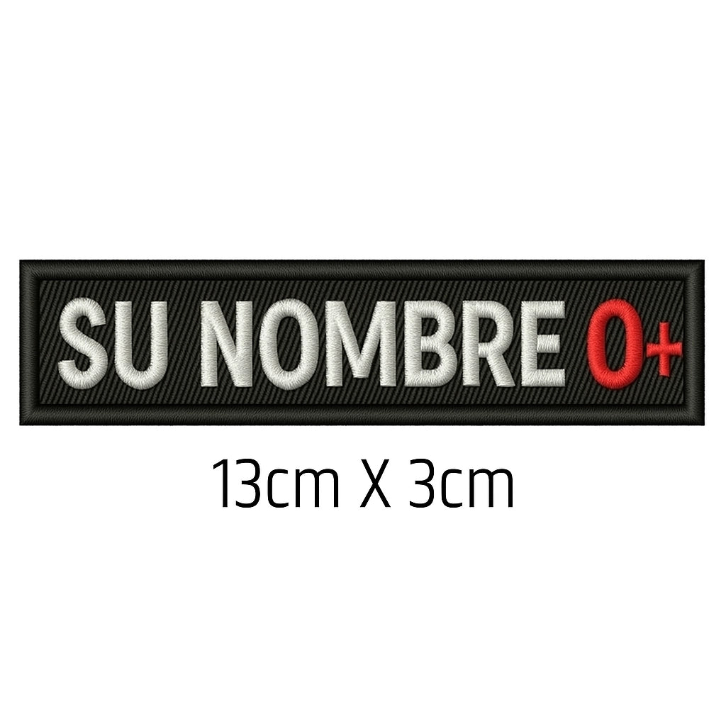 Parche Personalizable Tipo Sangre