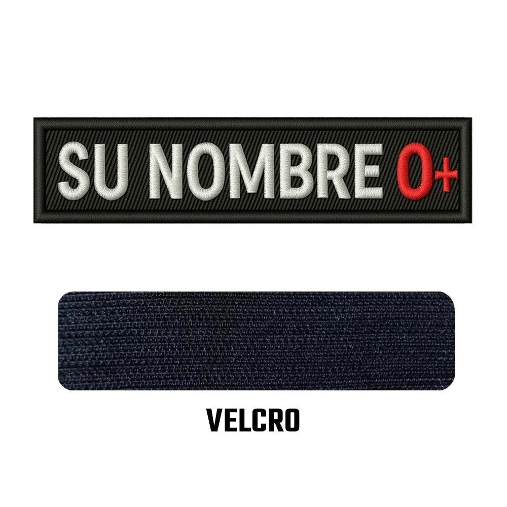 Parche Personalizable Tipo Sangre